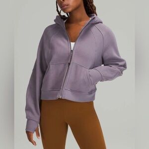 Lululemon Dusty Lavender Scuba Oversized Full Zip - size x-small/small